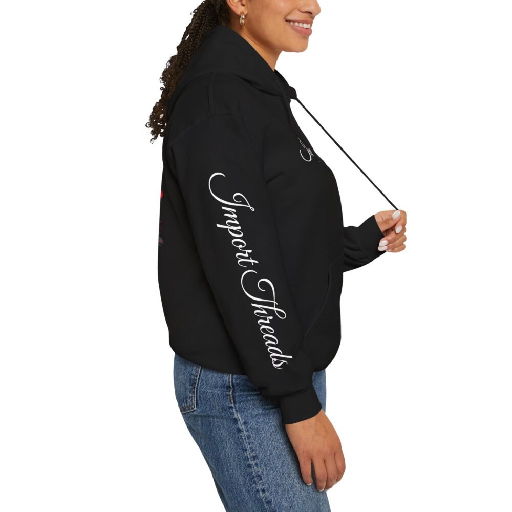 Black Hoodie with Red Supra MK4 Design - Image 6
