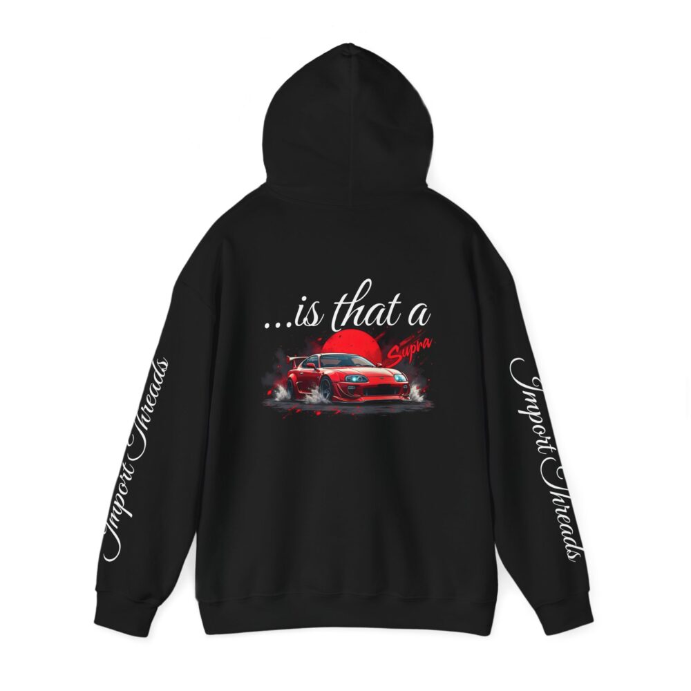 Black Hoodie with Red Supra MK4 Design - Image 5