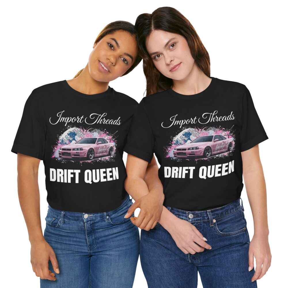 Pink Nissan Skyline R34 Drift Queen Tee - Image 2