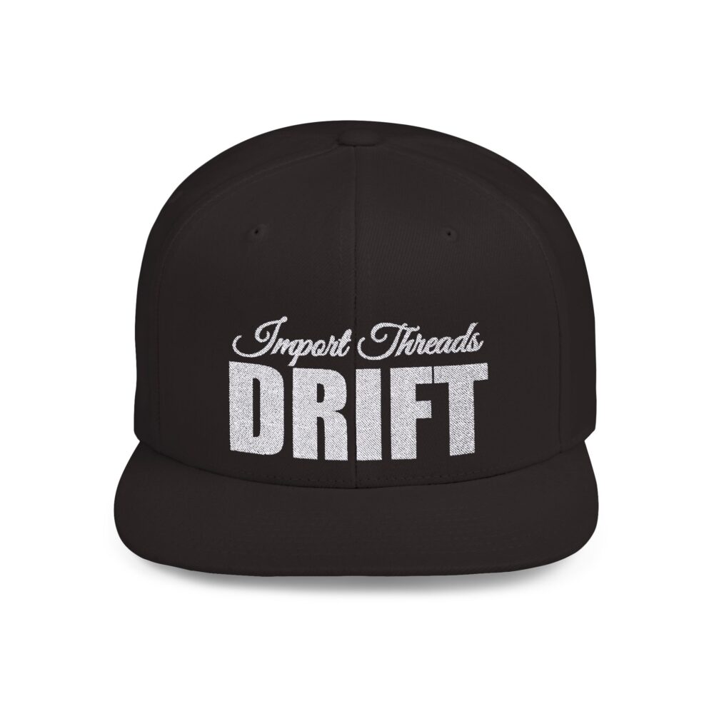 Snapback Hat - Black 'DRIFT' Design