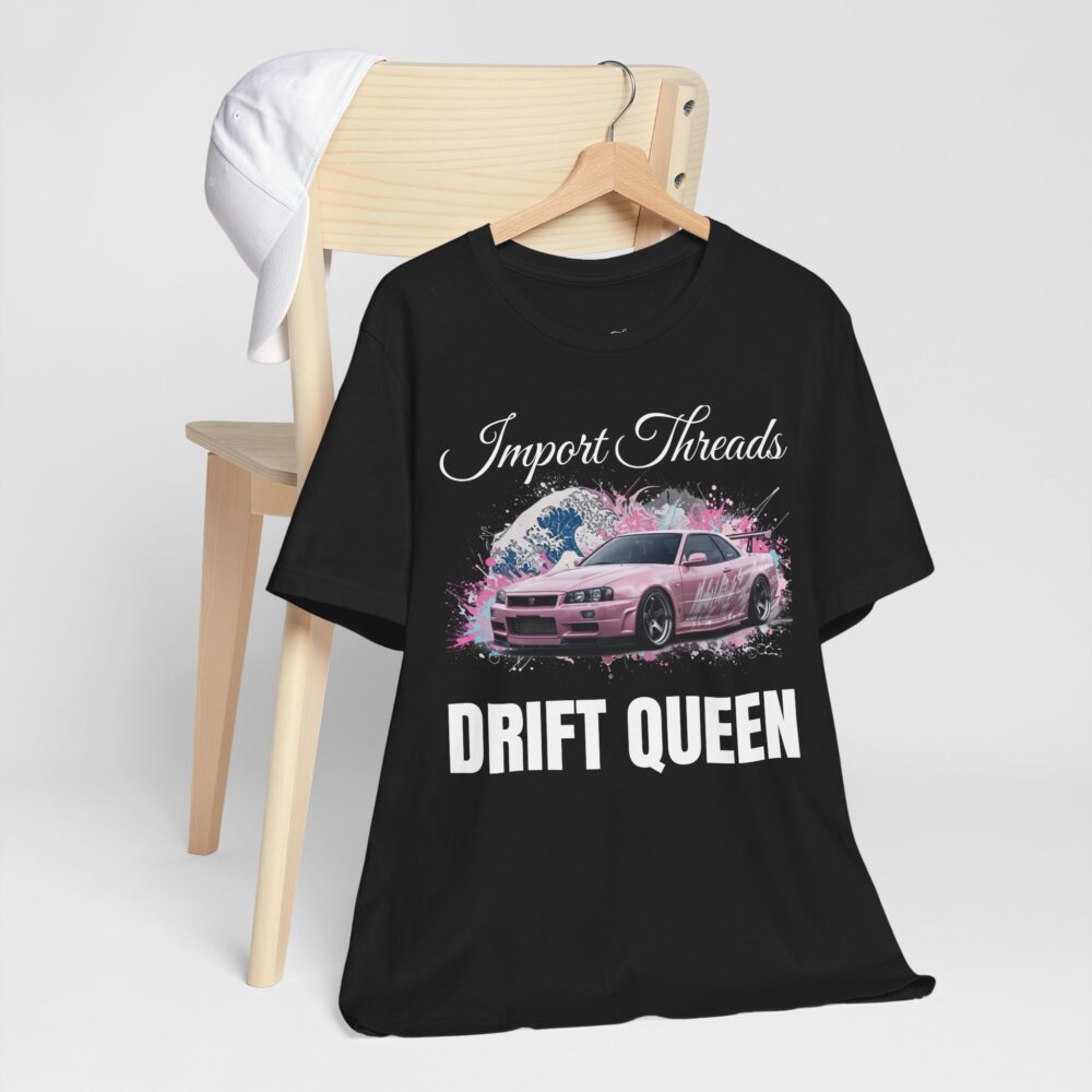Pink Nissan Skyline R34 Drift Queen Tee - Image 4