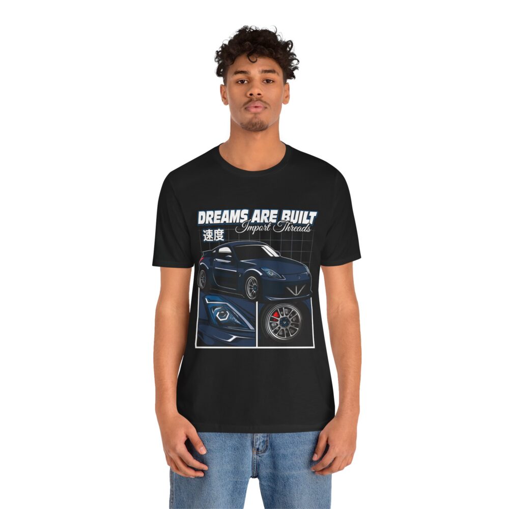 Car Enthusiast T-Shirt - Custom @Frowzzen San Marino Blue NIssan 350z - Image 2