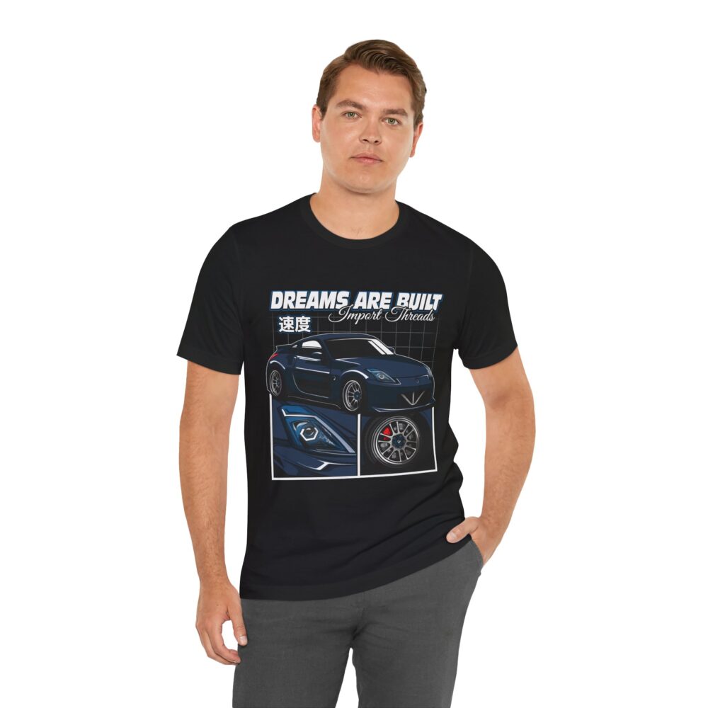Car Enthusiast T-Shirt - Custom @Frowzzen San Marino Blue NIssan 350z - Image 3