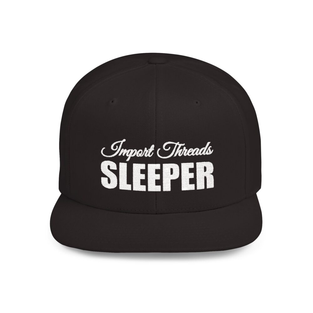 Snapback Cap - Black with "SLEEPER" Design