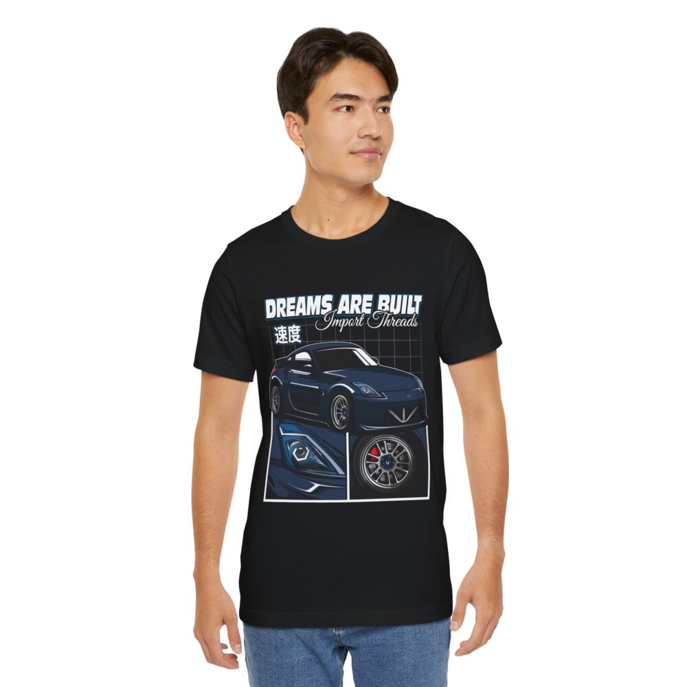 Car Enthusiast T-Shirt - Custom @Frowzzen San Marino Blue NIssan 350z - Image 4