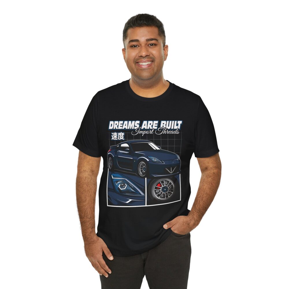 Car Enthusiast T-Shirt - Custom @Frowzzen San Marino Blue NIssan 350z - Image 5